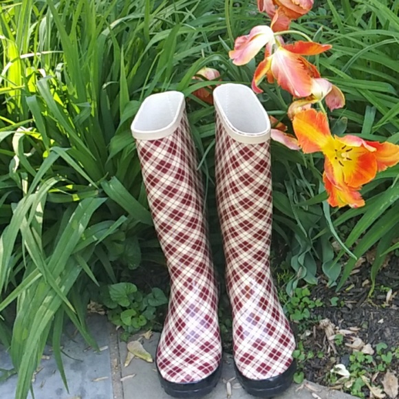 Serra Shoes - Serra Red Checkered Rain Boots